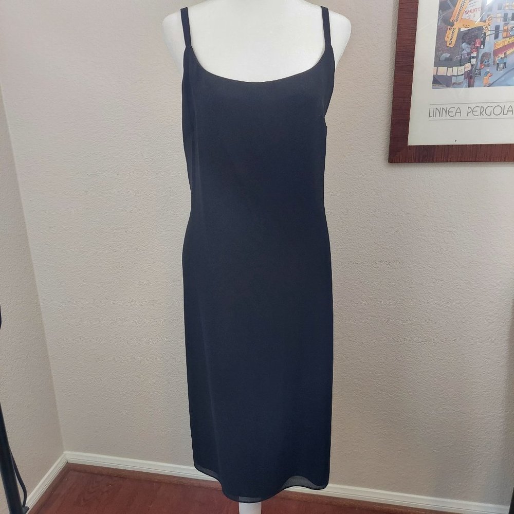 AFTER DARK Little Black Dress Sleeveless Skinny Strap  SZ 16